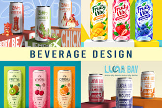 do product packaging and beverage can label design