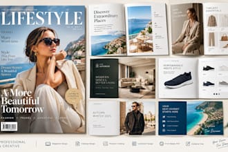 design a professional magazine, catalog, or lookbook