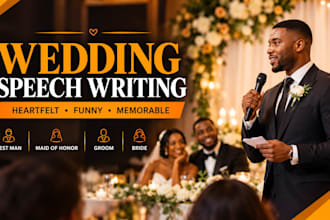 write a heartfelt and memorable wedding speech for your special day