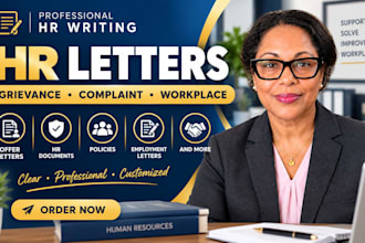 write professional HR letters, grievance and workplace complaint letters