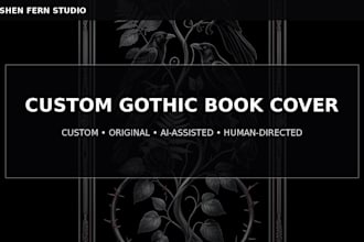 design a gothic dark fantasy book cover