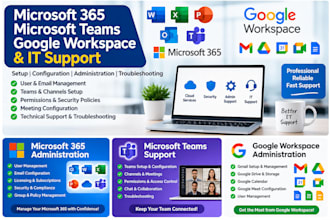 provide microsoft 365, teams, google workspace and IT support
