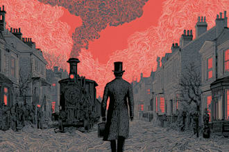 create a true woodcut or linocut illustration