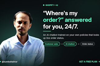 set up a shopify ai chatbot for order tracking and customer faqs