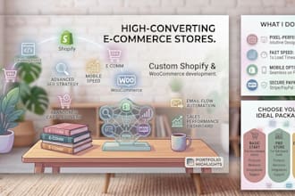 build a high converting shopify or e commerce website