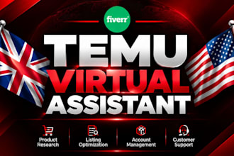 be your expert temu virtual assistant for product listing and store management