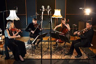 record a professional string quartet, live strings, orchestral string ensemble