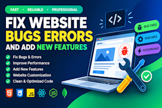 fix website bugs, errors and add new features