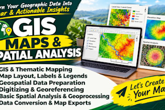 create professional gis maps and spatial analysis using gis softwares