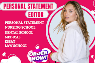 edit nursing school personal statement, dental and medical school application