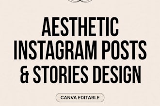 design aesthetic instagram posts and stories in canva