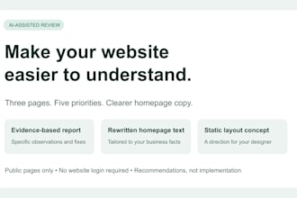 review your business website and rewrite your homepage copy