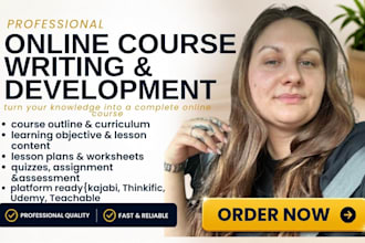 create an online course with scripts modules and worksheets for udemy teachable