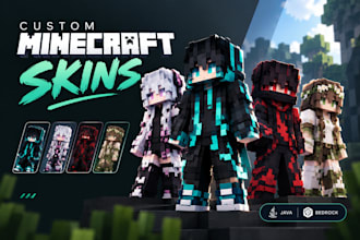 create a custom minecraft skin for java and bedrock