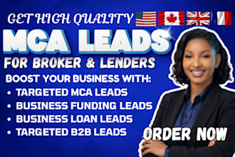 generate targeted mca leads, business funding leads b2b loan leads