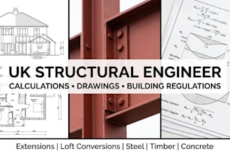 provide UK structural calculations, drawings and building regulations
