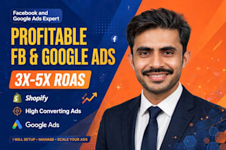 setup profitable facebook ads and google ads campaign for sales