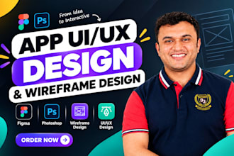design app wireframe in figma with professional UI UX design