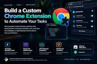 build a custom chrome extension to automate tasks
