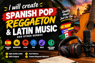 write spanish pop latin and reggaeton songs voice overs topliner edm bachata