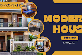 design professional real estate banner, flyer and poster