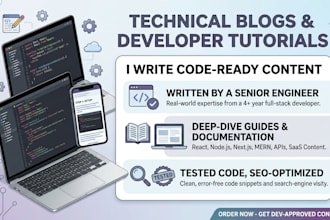 write technical blogs, developer tutorials, and API docs