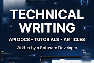write technical articles, tutorials, and API documentation