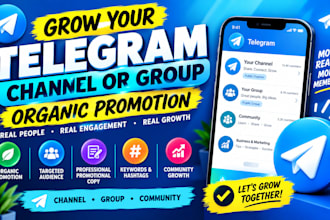organically promote your telegram channel, telegram group members