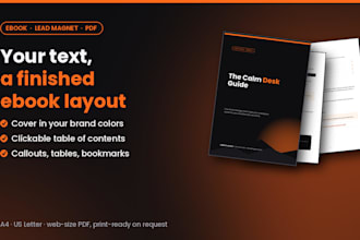 format your ebook or lead magnet PDF with cover and clickable contents