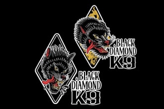 make traditional tattoo logo for dog training business