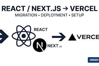 migrate your react or next js website to vercel