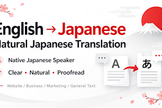 translate english into natural japanese