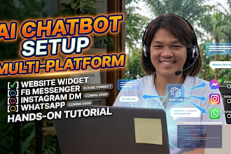 provide a 1 on 1 guided ai chatbot setup for your website