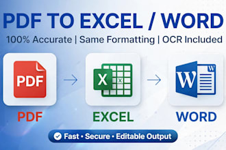 convert pdf to excel, pdf to word
