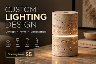 create custom lighting concepts and product visuals