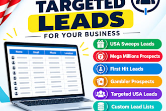 give you premium sweeps leads, USA leads, gamblers leads, mega million leads