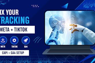 set up meta and tiktok conversion tracking with capi and ga4