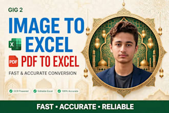 convert image to excel and pdf to excel