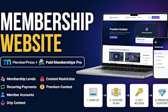 create memberpress or paid membership pro membership website