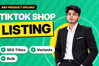 list and optimize tiktok shop products with seo titles and descriptions