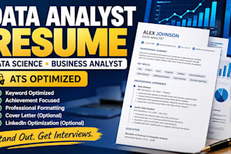 write ats data analyst, data science and business analyst resume