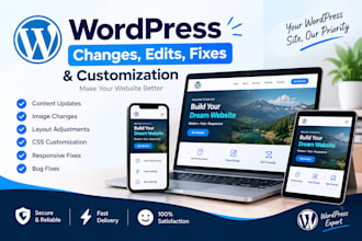 do wordpress changes, edits, fixes and customization
