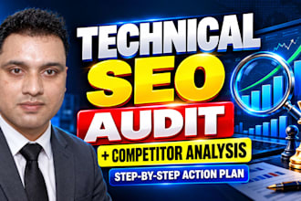 do an advanced technical SEO audit, competitor analysis, and action plan