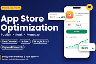 handle play console app publishing, admob integration and app aso