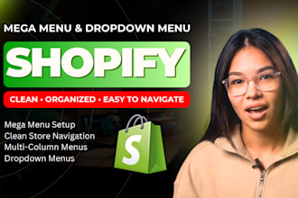 setup shopify mega menu, navigation and dropdown menu