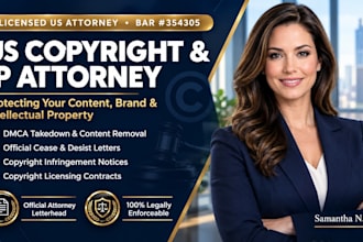 write an official cease and desist letter as a US attorney