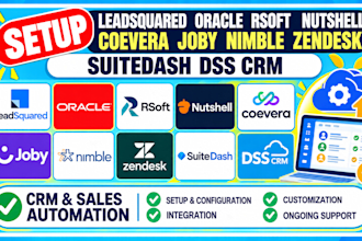 leadsquared oracle rsoft nutshell coevera joby nimble zendesk suitedash dss CRM