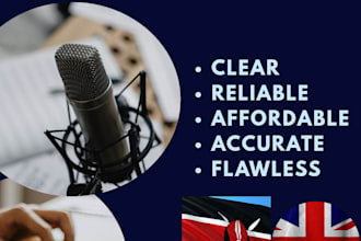 transcribe statements in swahili and english