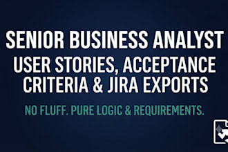 write software brds, user stories, and feature specs