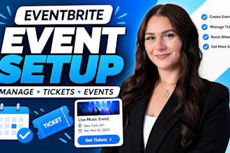 assist in setting up and manage your events on eventbrite